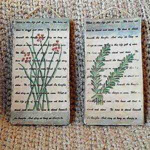 SOLD Clay Tile Botanical Wall Art